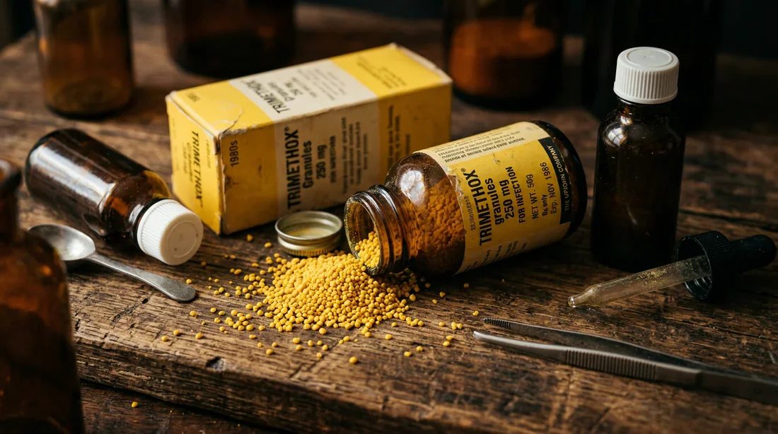 Vanilone infantile médicament granulé jaune année 80